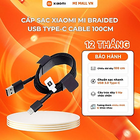 Mua Cáp Sạc Xiaomi Mi Braided USB Type-C Cable 100cm - Hàng Chính Hãng