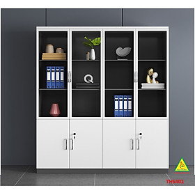 Mua Tủ hồ sơ  tủ tài liệu  tủ văn phòng gỗ MDF cánh kính THS401 - Nội thất lắp ráp Viễn Đông adv