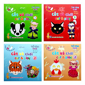 [Download Sách] Combo Khéo Tay Tự Làm Đồ Chơi :Cắt Và Chơi (Trọn Bộ 4 Cuốn)