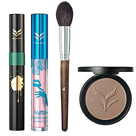 Face Powder Highlight Concealer Bronzer & Mascara Eye Lip Contour Brush Kit