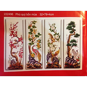Mua Tranh thêu chữ thập tứ quý 222496-32x78x4cm