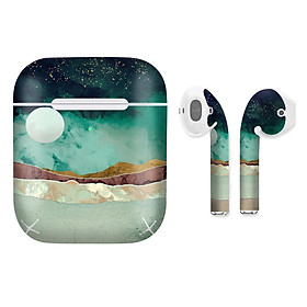 Mua Miếng dán skin chống bẩn cho tai nghe AirPods in hình giả sơn mài - GSM014 (bản không dây 1 và 2)