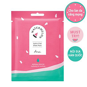 Mặt Nạ Làm Dịu Và Cấp Ẩm Chiết Xuất Dưa Hấu Watermelon Hydro Vital Sheet Mask 23ml