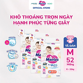 Combo 3 túi Tã dán Merries M52