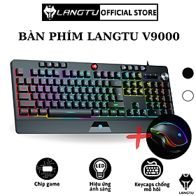 Mua Bàn Phím Giả Cơ Gaming Kèm Chuột V9000 LANGTU Có Dây Đèn Led Hàng Chính Hãng