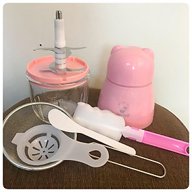 Mua Máy xay đa năng Pony Bear 6 lưỡi cối thuỷ tinh - máy xay thịt chế biến đồ ăn dặm cho bé