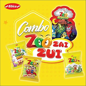 Combo 16 túi kẹo dẻo zoo dai dai vui nhộn đủ hương vị- Bibica