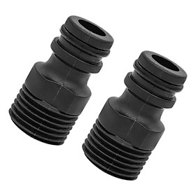 2x Hose Connector with Thread, Water Pipe, G1/2 Hose Quick Adapter