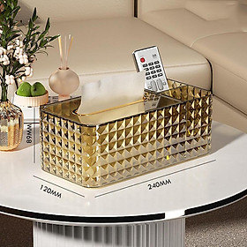 Mua Hộp đựng khăn giấy đa năng kết hợp khay để mỹ phẩm vân kim cương