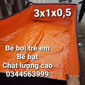 Bể bơi bạt, bể bơi trẻ em cao cấp đủ kích thước - 3*1*0,5