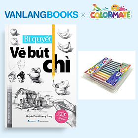 Sách Bí Quyết Vẽ Bút Chì + Bộ 12 Bút Lông Bold Tip Marker - Vanlangbooks x Colormate
