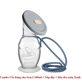 Combo Cốc hứng sữa Gen.2, nắp đậy và dây đeo Haakaa. Chất liệu silicone