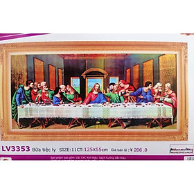 Mua Tranh thêu chữ thập Bữa tiệc Ly 12 Tông Đồ LV3353 (125x55) chưa thêu