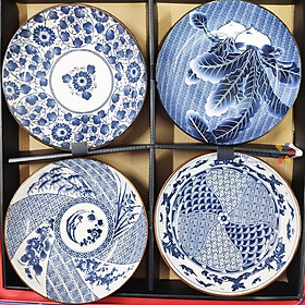 Mua Bộ 4 đĩa gốm sứ tráng men Nhật Bản - Made in Japan
