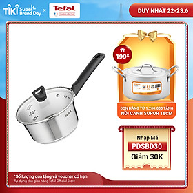 Quánh inox đế từ Tefal Simpleo B9052395 18cm - Hàng chính hãng