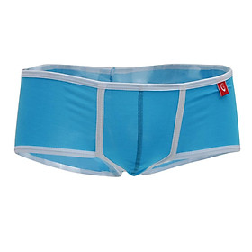 Men's Breathable Modal Boxer Briefs Underwear Stretch Briefs Trunks - Blue