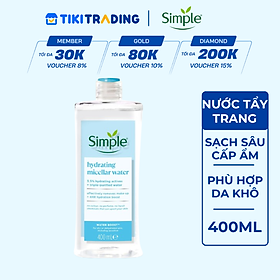 Nước tẩy trang simple Sạch sâu 400ml water boost
