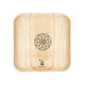 Mua 22141 | Khay dĩa gỗ vuông đựng thức ăn decor chụp ảnh Shop Mạnh Cường