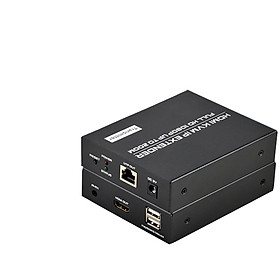 Bộ kéo dài HDMI 200M  qua Cáp mạng có USB ( Có tính năng thông LAN) Ho-Link HL-HDMI-200KVM (2 thiết bị ) - Hàng chính hãng