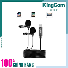 Mua Micro Thu Âm Kẹp Áo BOYA BY-M3D  Sử Dụng Cùng Lúc Cho 2 Người Cổng Chuẩn USB Type-C Cho Thiết Bị Android - Hàng Chính Hãng
