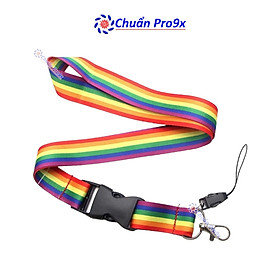Dây đeo LGBT cầu vồng lục sắc móc khóa