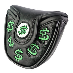 Golf Putter Head Cover Magnetic Closure Mallet Headcover - Waterproof PU Leather and Soft Lining - Easy to Use