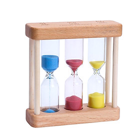 Đồng hồ cát cho trẻ em hoặc trang trí bàn làm việc 1-3-5 phút nhiều màu-Màu Nhiều màu