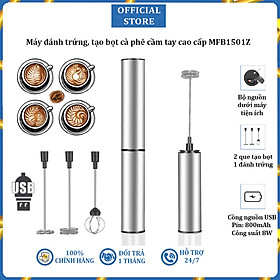 Mua Máy đánh trứng  tạo bọt cà phê cầm tay MFB1501Z có nắp đậy  tích hợp 2 tốc độ 13000 vòng/phút