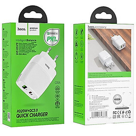 Cốc Sạc Nhanh Hoco C85A Pd20W + Qc3.0 2 Cổng Sạc TypeC Và USB Hàng Chính Hãng