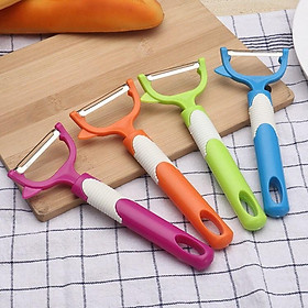 Mua Dụng cụ nạo gọt vỏ rau củ cán dài an toàn nhựa + thép không gỉ