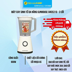 Mua Máy xay sinh tố đa năng Sunhouse SHD5316 - 3 cối - Hàng Chính Hãng