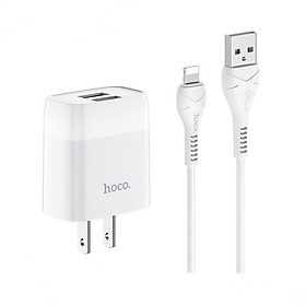 Mua Bộ cáp sạc củ sạc Hoco c73 sạc nhanh 2.4A - cốc sạc kèm dây sạc micro usb type c lightling cho iphone oppo xiaomi ...vv - hàng chính hãng