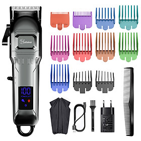 HATTEKER Electric Hair Clipper Professional Mens Hair Trimmer Baber USB Cordless Hair Machine Hairdressing Cape Set