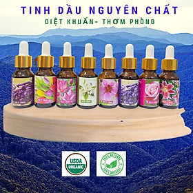 Tinh Dầu Nguyên Chất Triết Xuất Từ Thiên Nhiên Dung Tích 15ml Sử Dụng Với Máy Xông Giúp Thơm Nhà Cửa Đuổi Côn Trùng