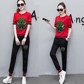 Bộ đồ thể thao nữ thêu hoa TT88