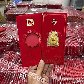 Bao lì xì thần tài mạ vàng Hồng Kông cao cấp