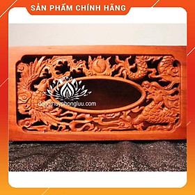 Mua Hộp đựng giấy lọng thủng trạm long phụng ăn gỗ hương