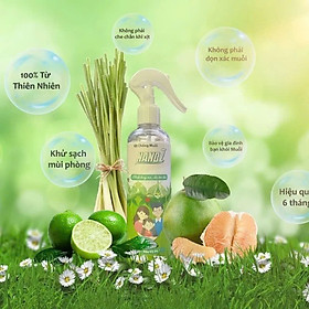 Xịt Tinh Dầu Đuổi Muỗi Sả Chanh Giúp Chống Muỗi, An Toàn Cho Bé - 250ml