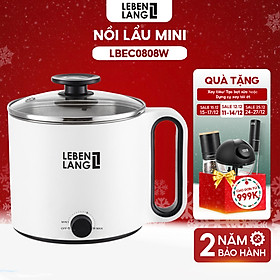 Mua Nồi lẩu điện mini đa năng Lebenlang LBEC0808 1500ml - Hàng chính hãng