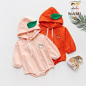 Body chip dài tay họa tiết lá cây đáng yêu cho bé trai và bé gái