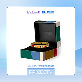 Vòng Đeo Tay Titanium Direct Art (Màu Vàng Gold) - PROJECT V - Đẳng Cấp và Thời Thượng - Hàng Chính Hãng