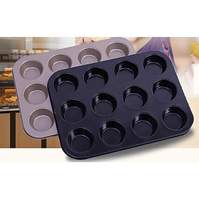 Mua Khuôn Làm Bánh Cupcake 12 Ô Chống Dính Cao Cấp