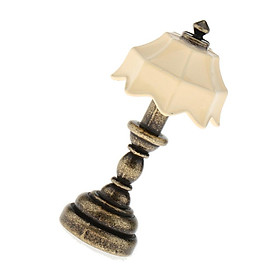 1:12 Dollhouse Miniature Furniture Umbrella Lampshade Table Lamp Light Model (Just A Decor Not LED Light)