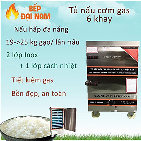 Mua Tủ nấu cơm công nghiệp dùng gas 6 khay  tủ cơm công nghiệp