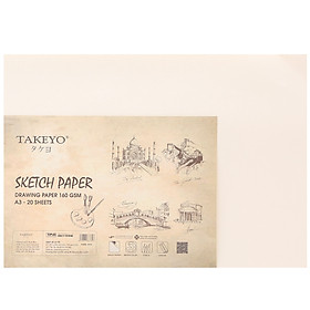 Hình ảnh Giấy Vẽ Takeyo 8735 A3 - 20 Tờ DL160G - Giao Mẫu Ngẫu Nhiên