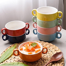 Mua Bát ăn soup  bát chè  bát salad  bát decor món ăn có 2 quai cầm bằng gốm