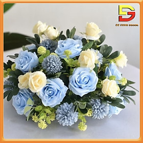 Mua Hoa Giả Trang Trí Lẵng Hoa Hồng Nhiều Màu Sắc Dài 40cm Decor Trang Trí Sự Kiện DG-286