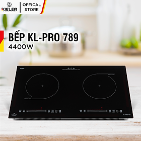 Bếp đôi điện từ Kieler KL-PLUS789 mặt kính Euro Kieler Platinum, Bếp điện từ 4400W có chế độ cảm ứng chống tràn an toàn - Hàng Chính Hãng