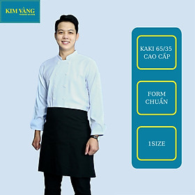 [KIM VÀNG] Tạp dề phục vụ, đầu bếp đồng phục nhà hàng khách sạn chất liệu Kaki 65/35 có 2 kiểu dáng lựa chọn