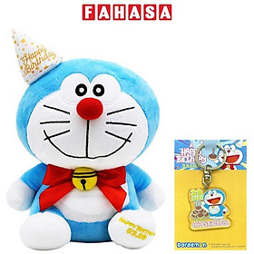 Thú Bông Doraemon - Phiên Bản Sinh Nhật Doraemon 03.09 - Size S - Tặng Kèm Móc Khóa Doraemon Sinh Nhật